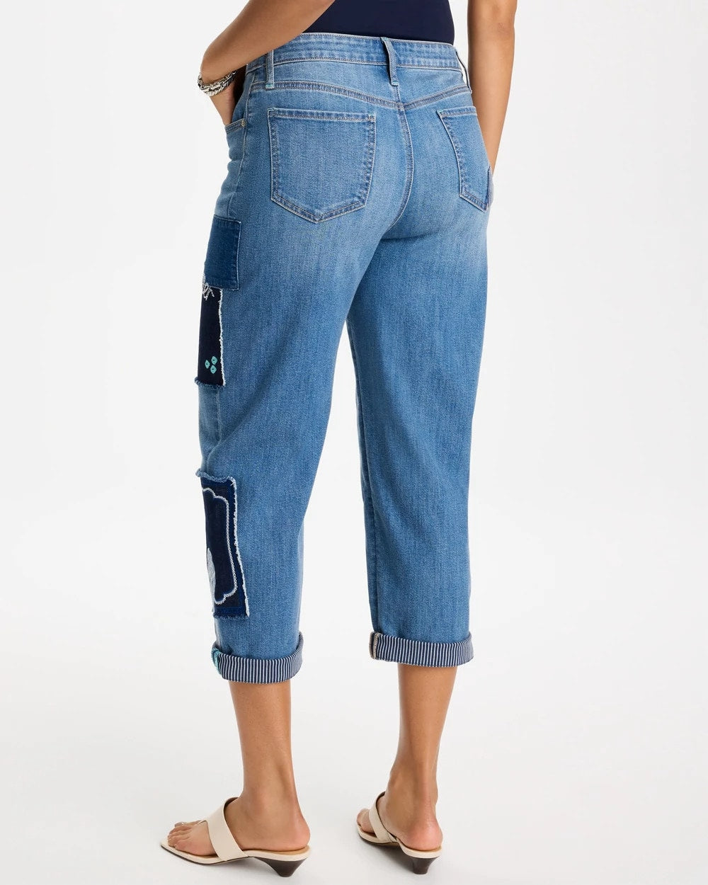 Chico's Discount - Relaxed Boyfriend Summer Jean Underwater Indigo