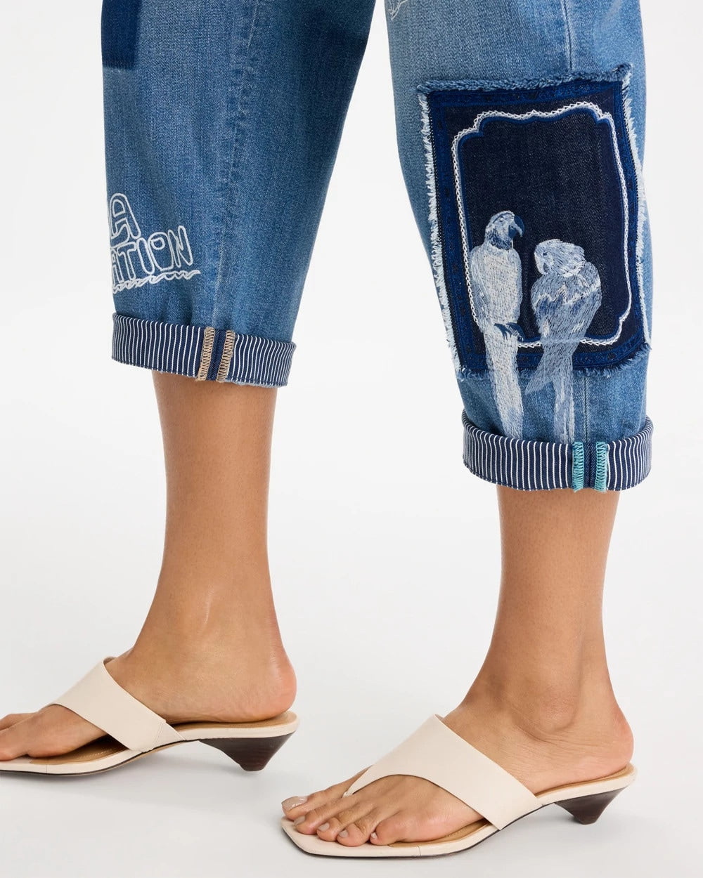 Chico's Discount - Relaxed Boyfriend Summer Jean Underwater Indigo