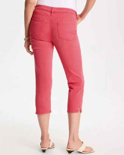 Chico's Hot Sale - Girlfriend Slim Capri Jeans Calypso Coral