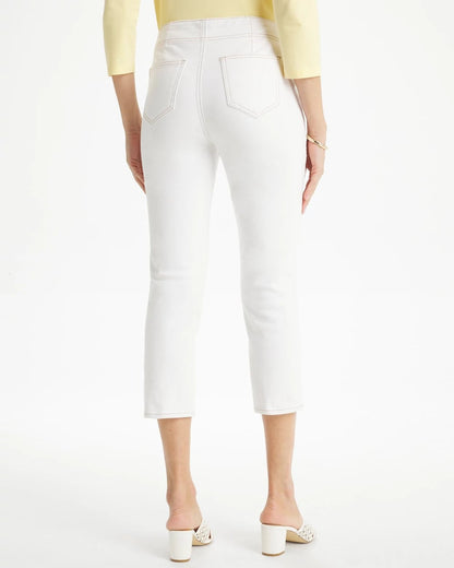 Chico's Classic - Pull-On 22" Capri Jeans Alabaster