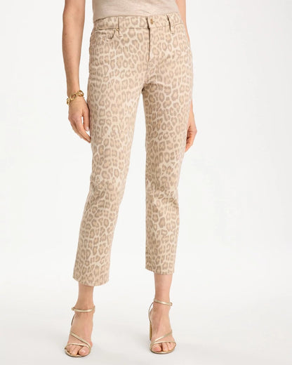 Chico's Premium - Animal Print Girlfriend Slim Cropped Jeans Classic Animal