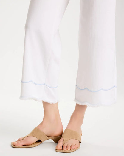 Chico's Customer Favorite - Pull-On Wide-Leg White Crop Jeans Alabaster