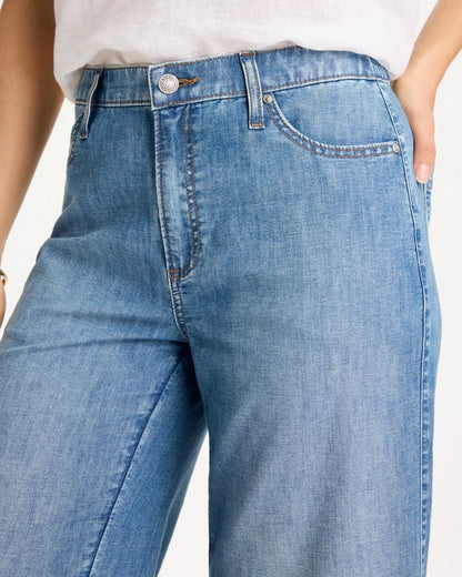 Chico's Quality - Lightweight Wide-Leg Capri Jeans Burano Indigo