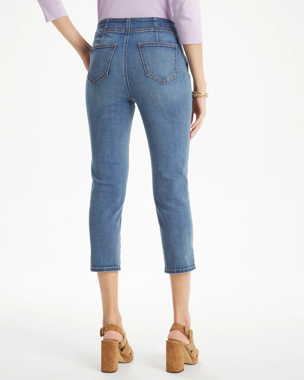 Chico's New - Pull-On 22" Capri Jeans Aquaria Indigo