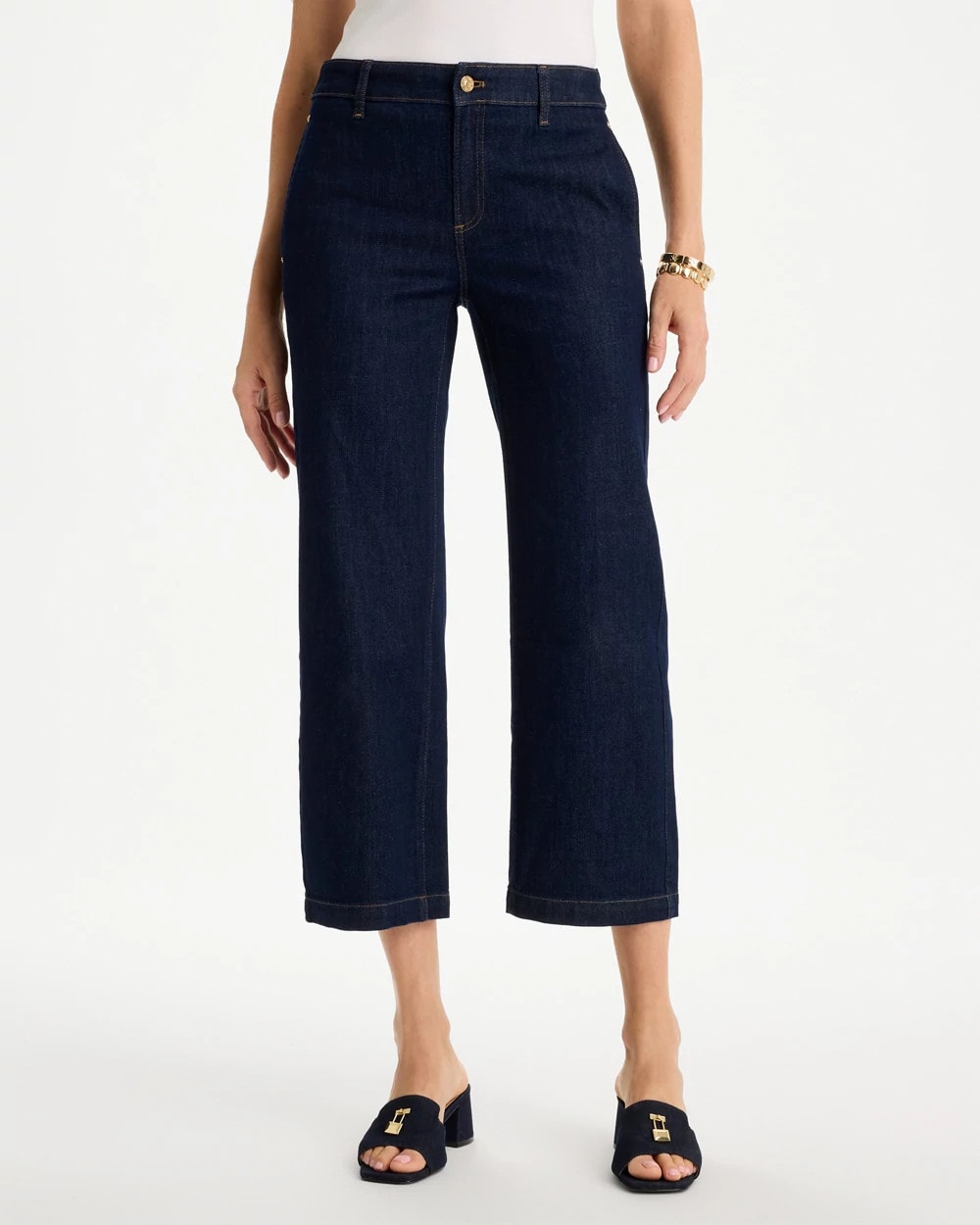 Chico's Signature - Straight Crop Trouser Jeans Cedar Rinse