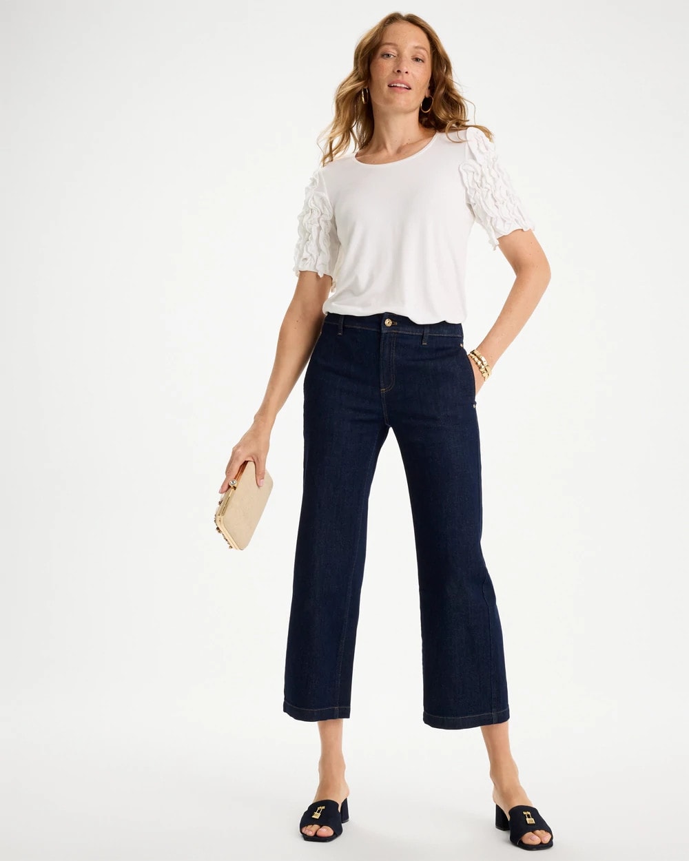 Chico's Signature - Straight Crop Trouser Jeans Cedar Rinse