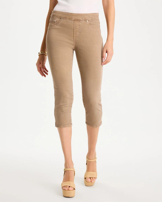 Chico's Trusted - Pull-On Capri Jeans Topaz Smoke