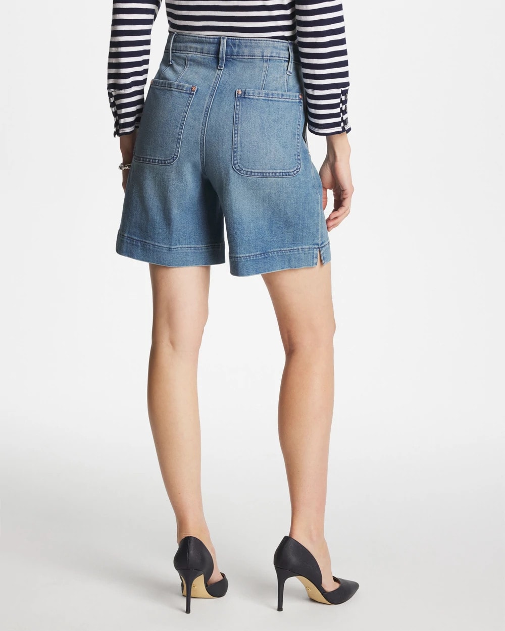 Chico's Best Price - Denim Trouser Shorts Monaco Indigo