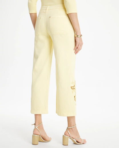 Chico's New - Trouser Cutwork Crop Jeans Golden Haze