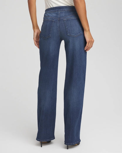 Chico's Best Seller - Pull On Wide Jean Aleah Indigo