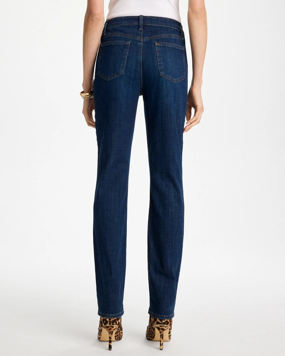 Chico's Discount - Girlfriend Slim Full-Length Jeans Dark Sapphire Indigo
