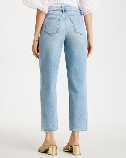 Chico's Exclusive - Relaxed Boyfriend Rolled Hem Jean Bahama Indigo