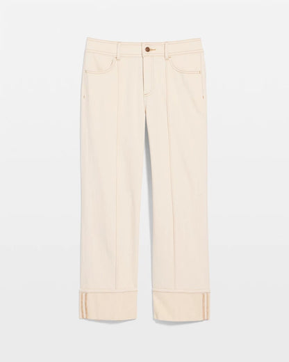 Chico's New - Pintuck Cuffed Cropped Jeans Neutral