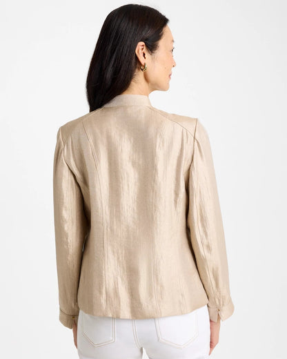 Chico's Featured - Sheen Stand Collar Jacket Khaki