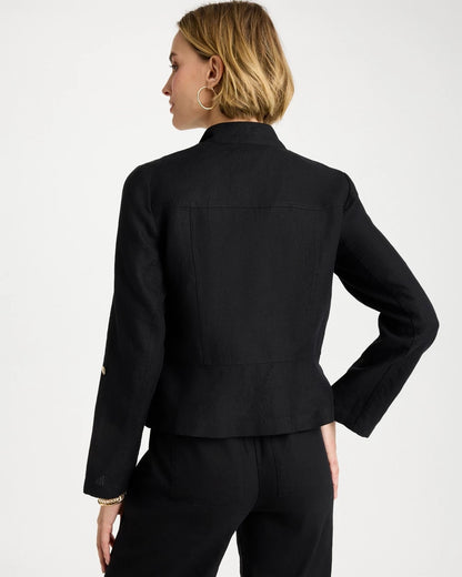 Chico's Trusted - Linen Moto Jacket Black