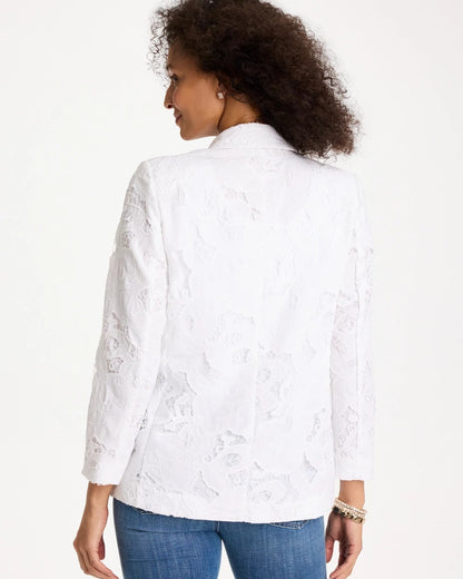 Chico's Special Offer - Classic Lace Blazer Alabaster