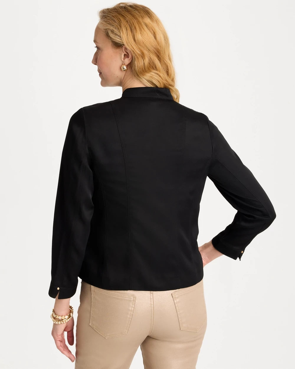 Chico's Special Offer - Textured Shine Jacket Black