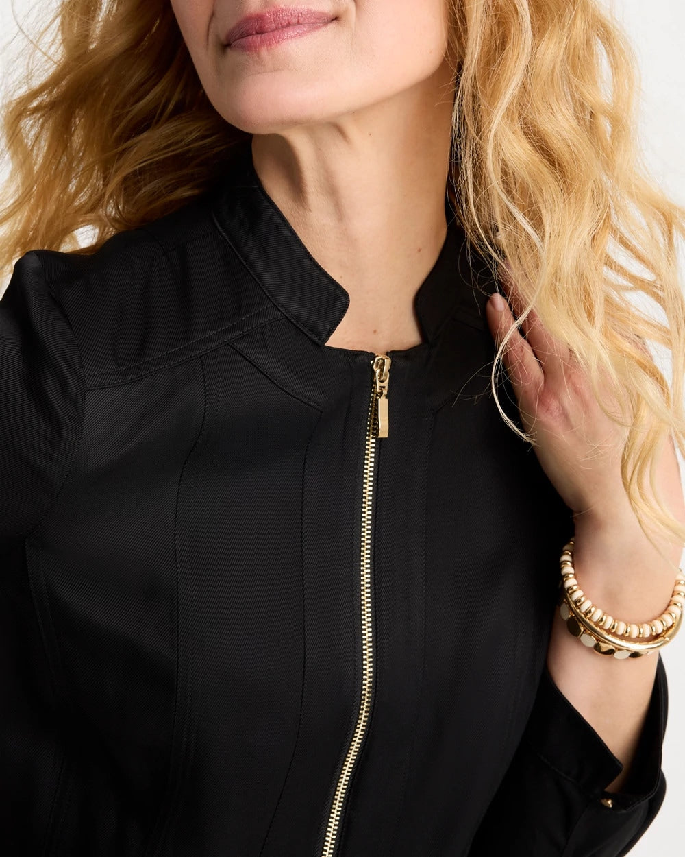 Chico's Special Offer - Textured Shine Jacket Black