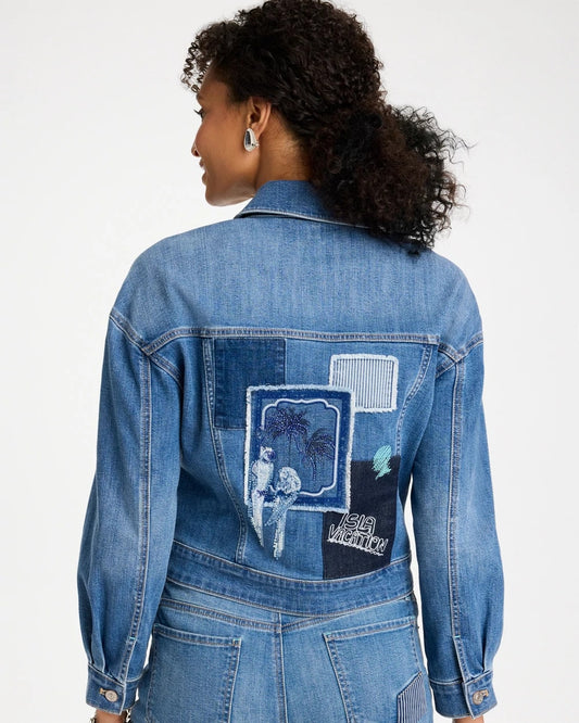 Chico's Customer Favorite - Denim Parrot Pocket Jacket Underwater Indigo