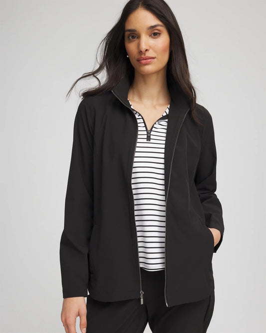Chico's Discount - Zenergy® UPF Zip Front Jacket Black