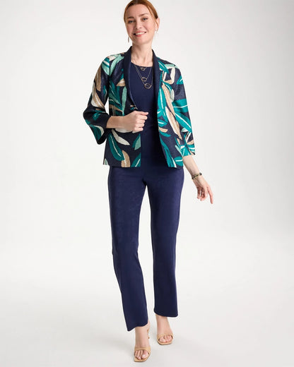 Chico's Quality - Travelers™ Collection Palm Crushed Jacket Kings Navy