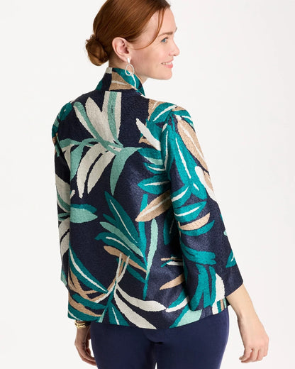 Chico's Quality - Travelers™ Collection Palm Crushed Jacket Kings Navy