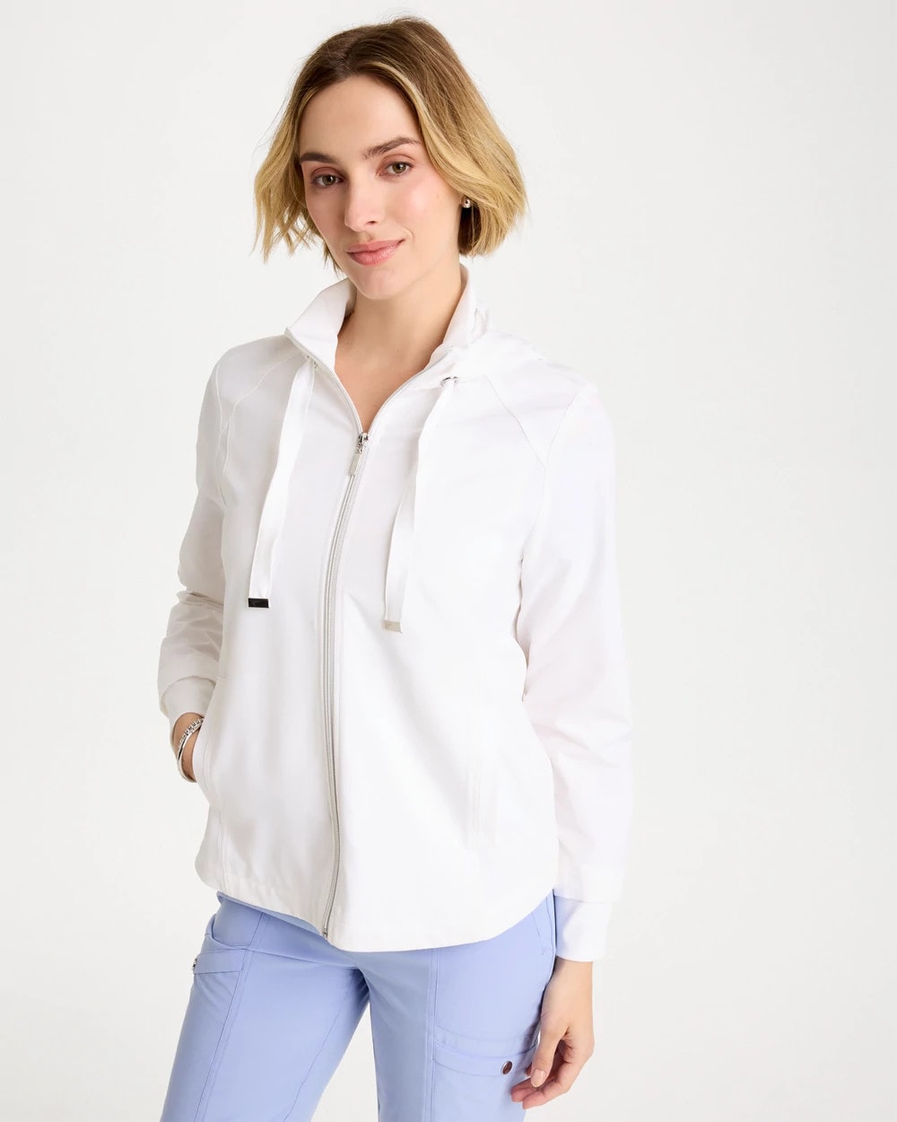 Chico's Discount - Zenergy® UPF Rib-Mix Connie Jacket Alabaster
