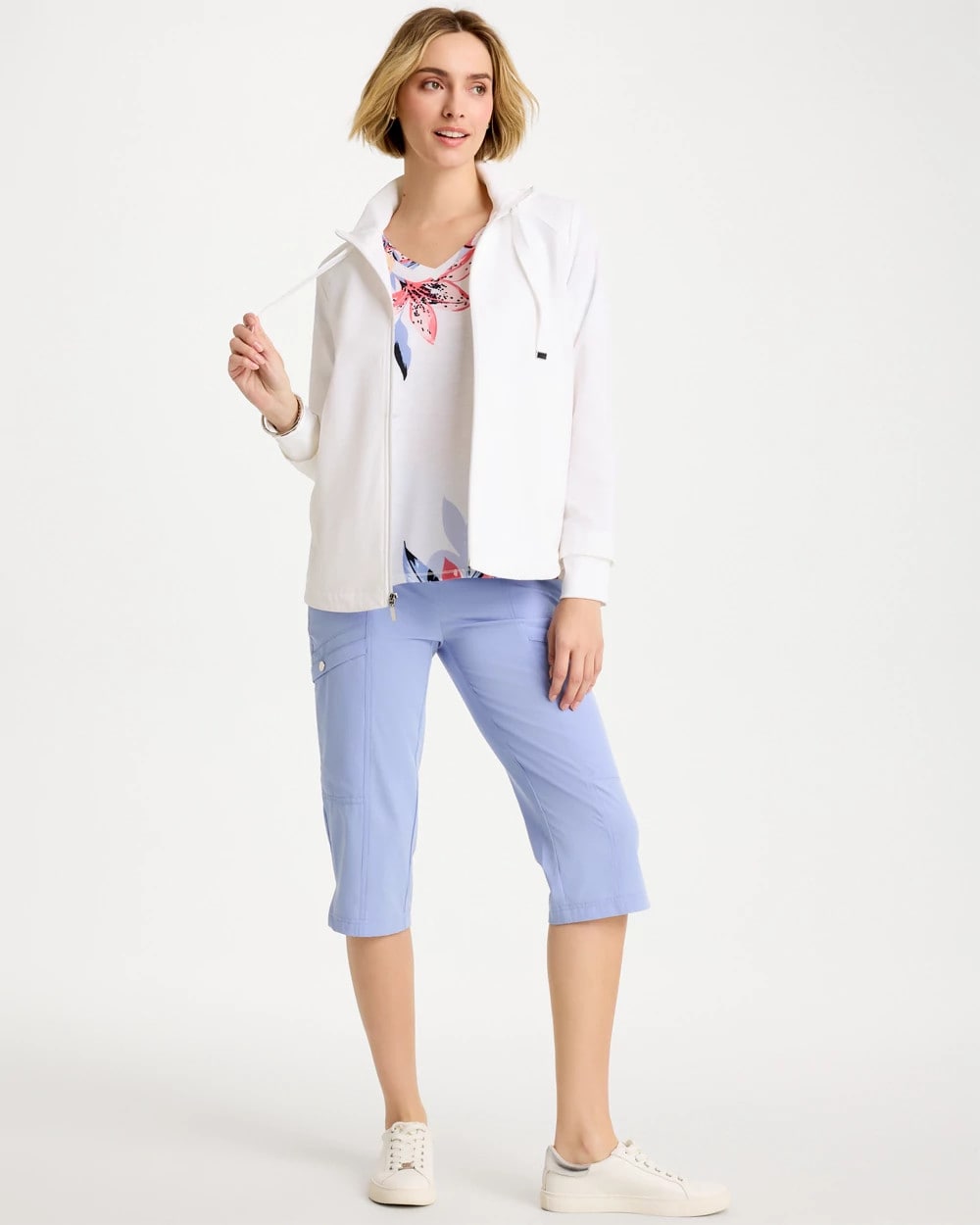 Chico's Discount - Zenergy® UPF Rib-Mix Connie Jacket Alabaster
