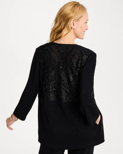 Chico's Premium - Travelers™ Collection Lace Jacket Travelers Black