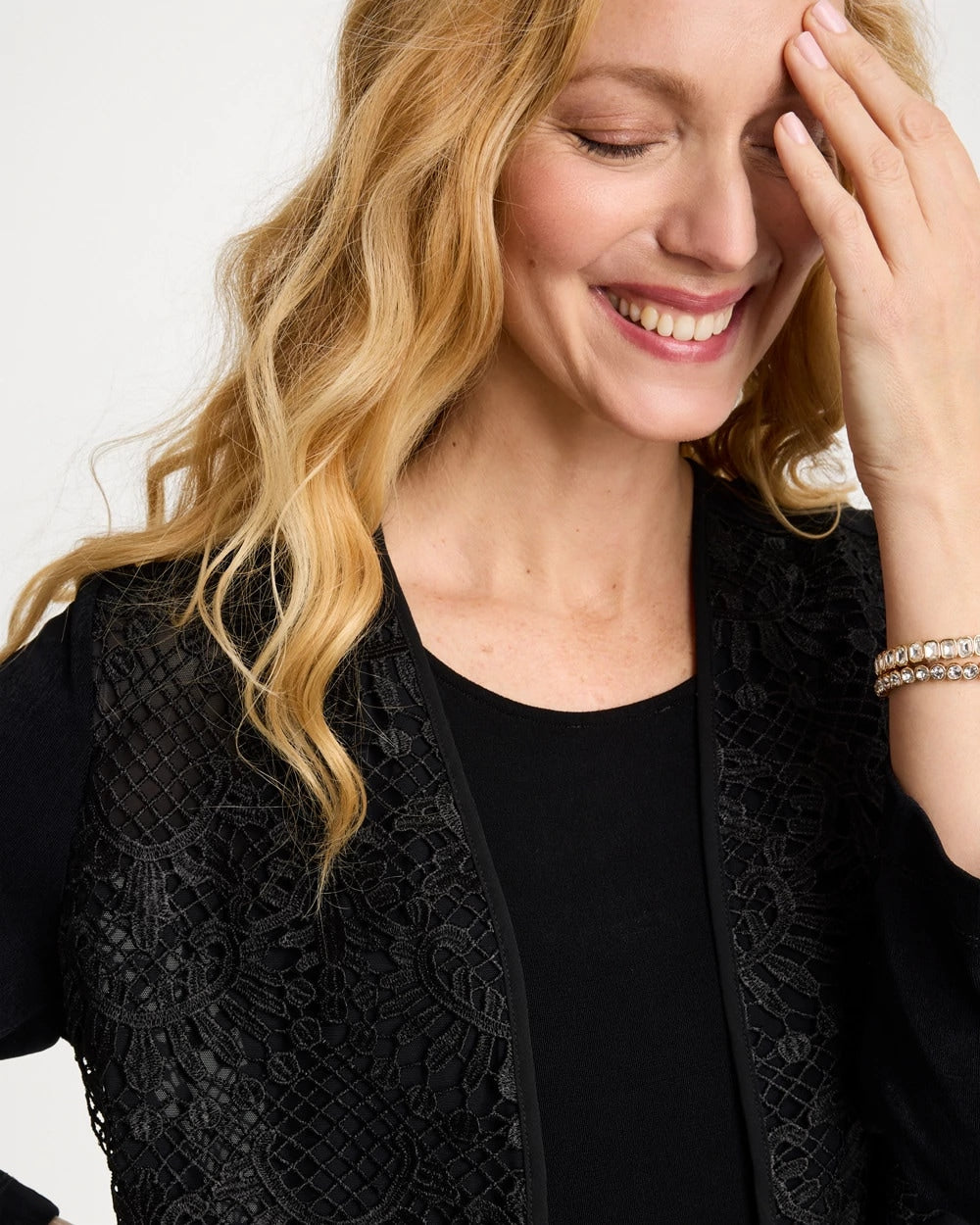 Chico's Premium - Travelers™ Collection Lace Jacket Travelers Black