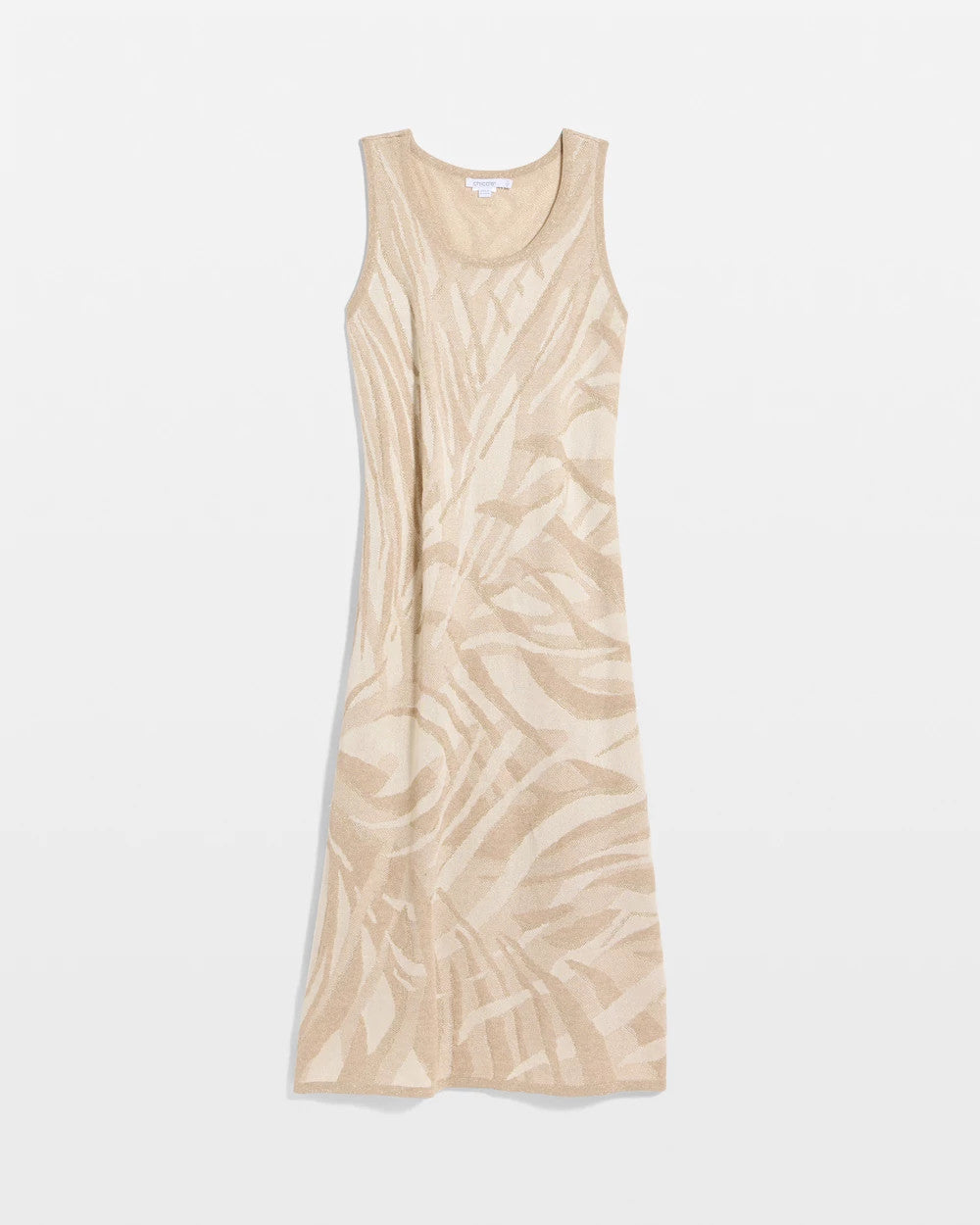 Chico's Deals - Knit Printed Sweater Dress Gold