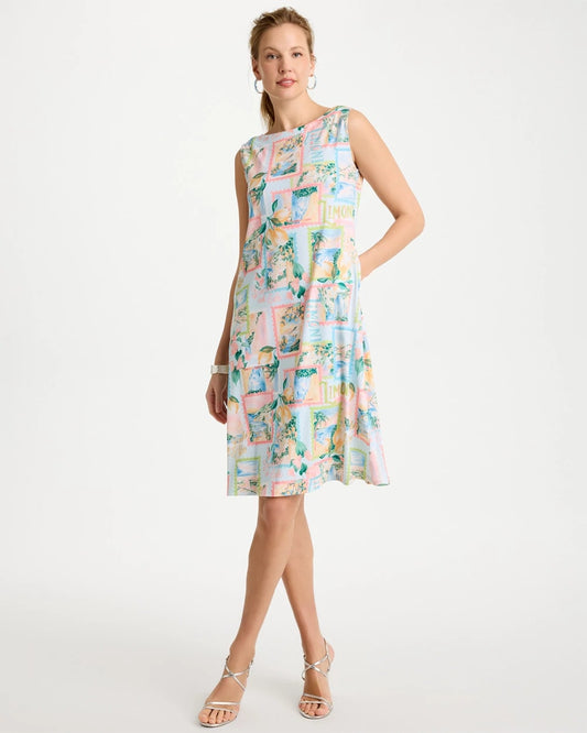 Chico's Discount - Jersey Knit Positano Shift Dress Bondi Blue