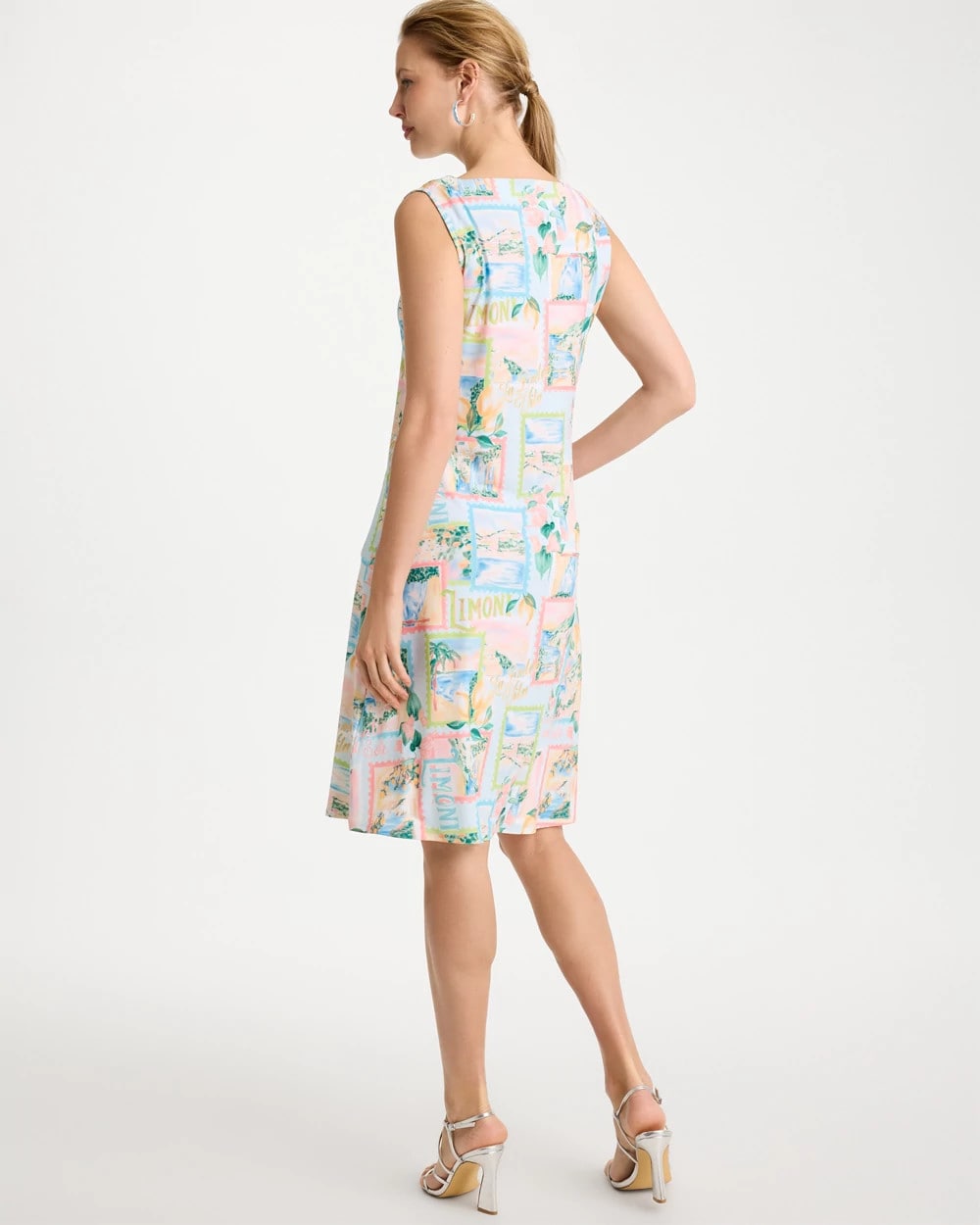 Chico's Discount - Jersey Knit Positano Shift Dress Bondi Blue