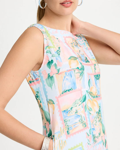 Chico's Discount - Jersey Knit Positano Shift Dress Bondi Blue