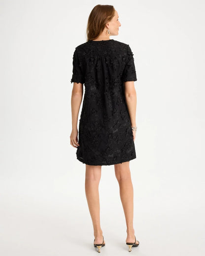 Chico's Top Pick - 3D Floral Dress Black