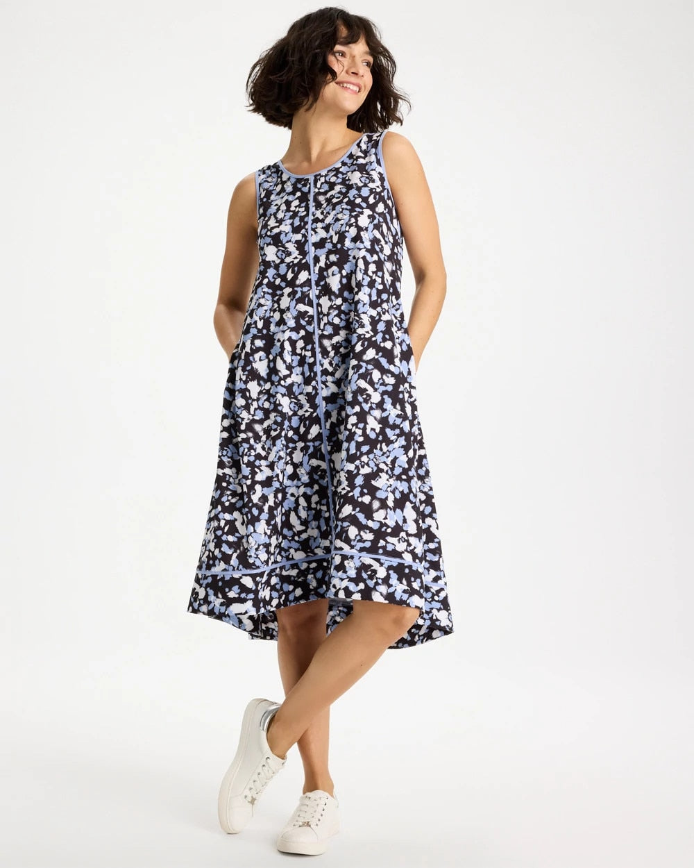Chico's Latest - Zenergy® UPF Posh Dots Midi Dress Blue Muse