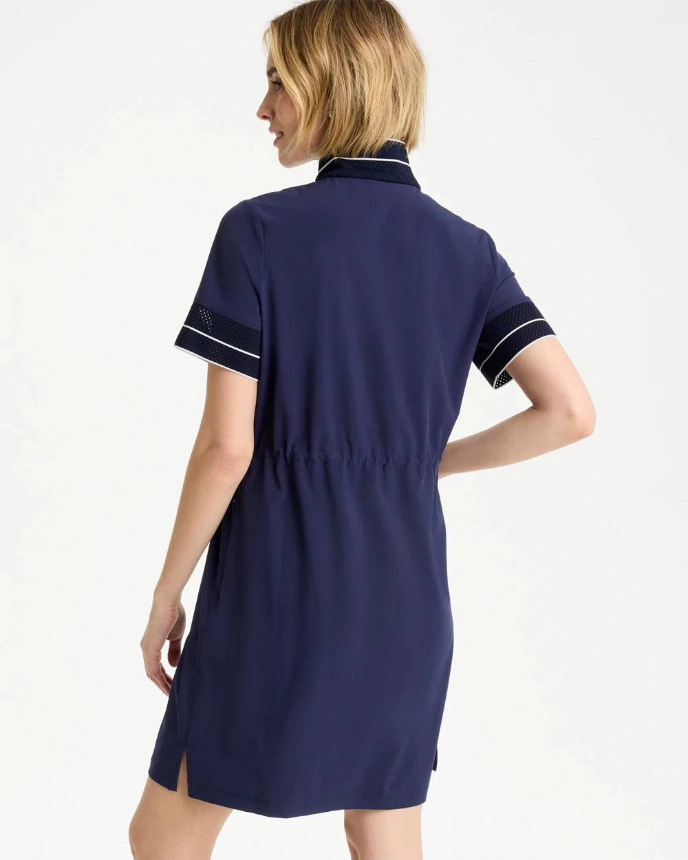 Chico's Exclusive - Zenergy® UPF Mesh Trim Dress Passport Blue