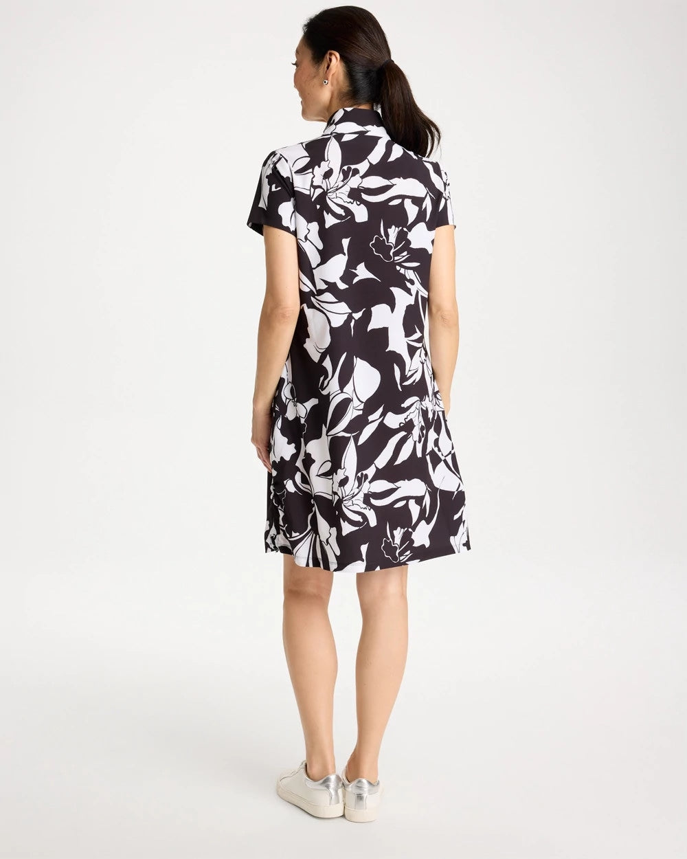 Chico's Special Offer - Zenergy® UPF Floral Nights Bungee Dress Black