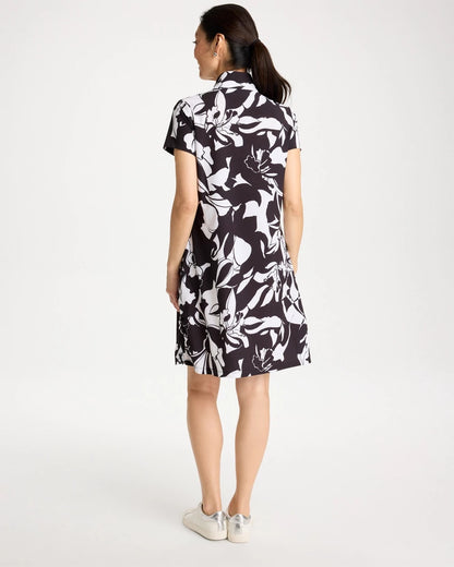 Chico's Special Offer - Zenergy® UPF Floral Nights Bungee Dress Black