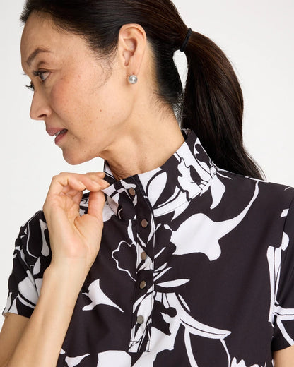 Chico's Special Offer - Zenergy® UPF Floral Nights Bungee Dress Black