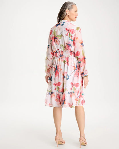 Chico's Smart Buy - Georgette Trapunto Pullover Dress Calypso Coral