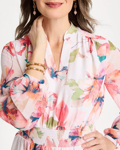Chico's Smart Buy - Georgette Trapunto Pullover Dress Calypso Coral