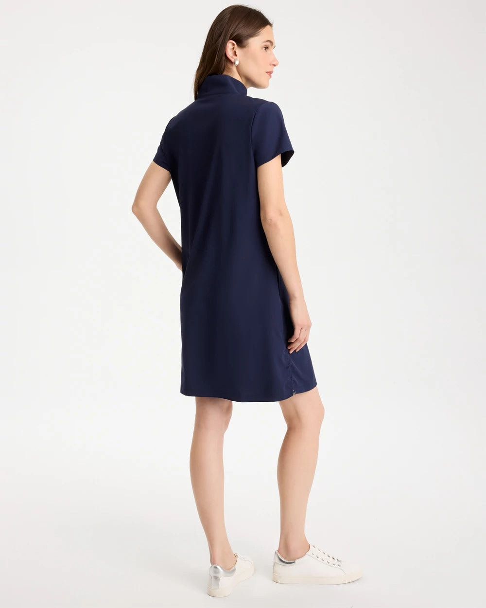 Chico's Hot Sale - Zenergy® UPF Mockneck Bungee Dress Passport Blue