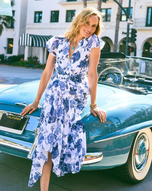 Chico's Best Price - Floral Smocked Waist Dress Alabaster