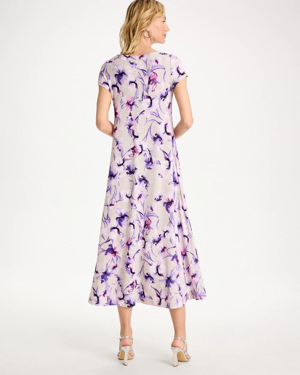Chico's Quality - Travelers™ Amethyst Iris Maxi Dress Rich Amethyst