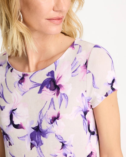 Chico's Quality - Travelers™ Amethyst Iris Maxi Dress Rich Amethyst