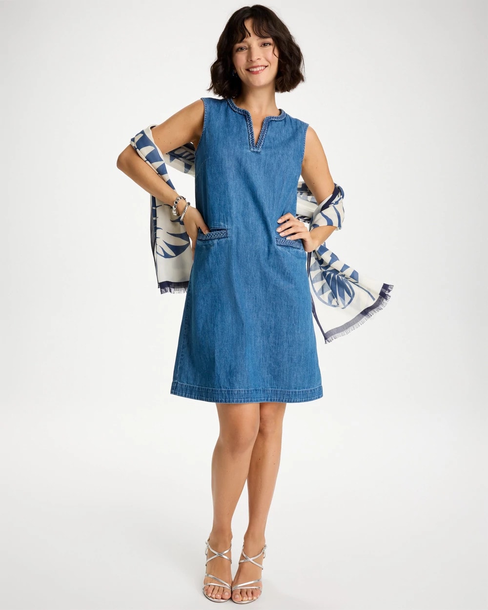 Chico's Hot Sale - Denim Braided Dress Indigo