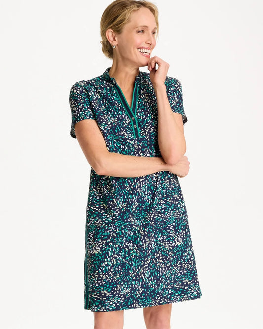 Chico's Customer Favorite - Zenergy® UPF Contrast Trim Dress Topanga Green