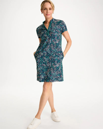 Chico's Customer Favorite - Zenergy® UPF Contrast Trim Dress Topanga Green