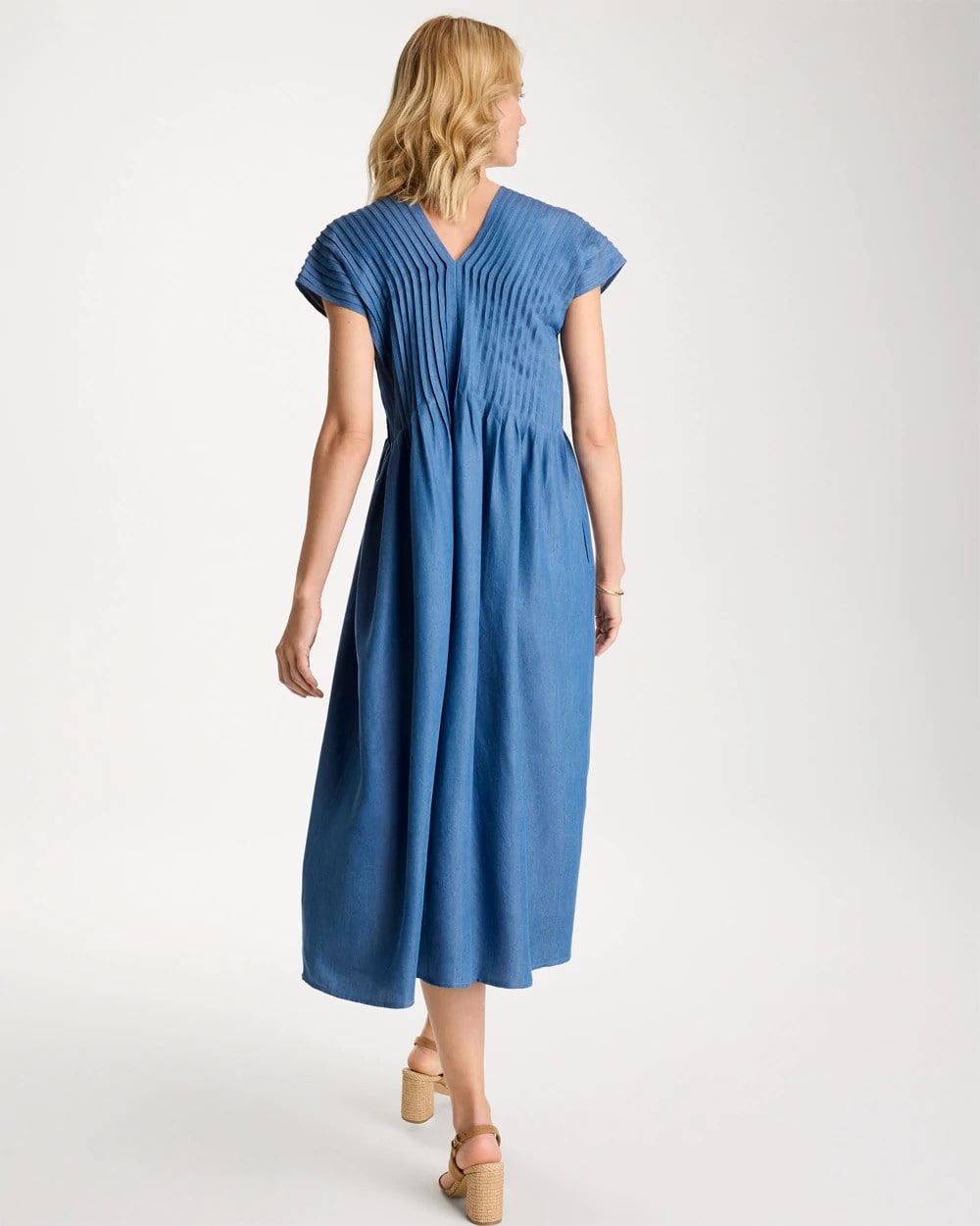 Chico's Trending - Denim Popover Midi Dress Indigo
